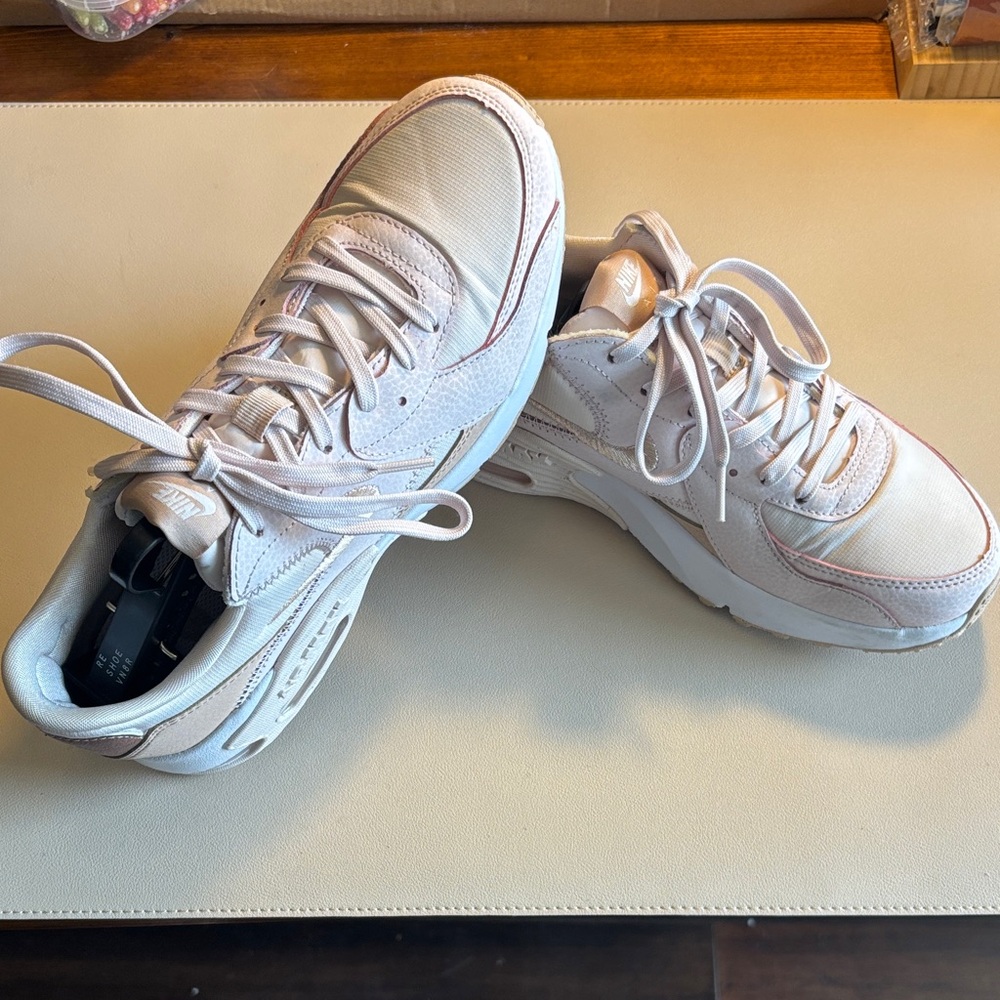 Nike Women's Light Pink and Cream Sneakers